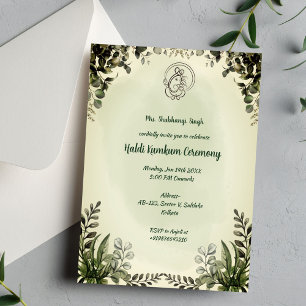 Haldi Kumkum Zeremonie Einladung