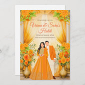 Haldi lädt Digital Haldi zu Einladungen ein (Vorne/Hinten)