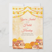 Haldi lädt & Haldi Einladungen Holud Einladung (Vorderseite)