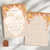 Haldi Mehndi Hochzeitsfeier Indian Sangeet Einladung