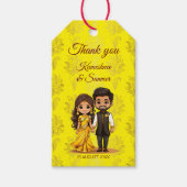 Haldi Sangeet indische Hochzeit danke Ihnen für di Geschenkanhänger (Vorderseite)