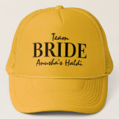 Haldi-Zeremonie-Mannschaftsbriefe passend zu perso Truckerkappe (Vorderseite)