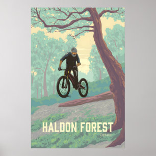 Haldon Forest Mountainbike-Reiseplakat Poster
