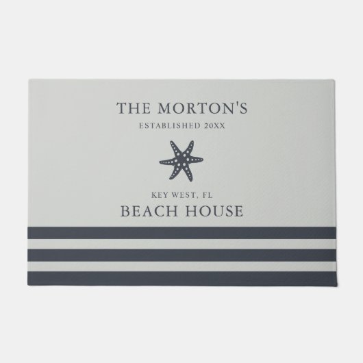 Hale Blue Sea Salt Starfish Family Beach House Fußmatte (Vorderseite)