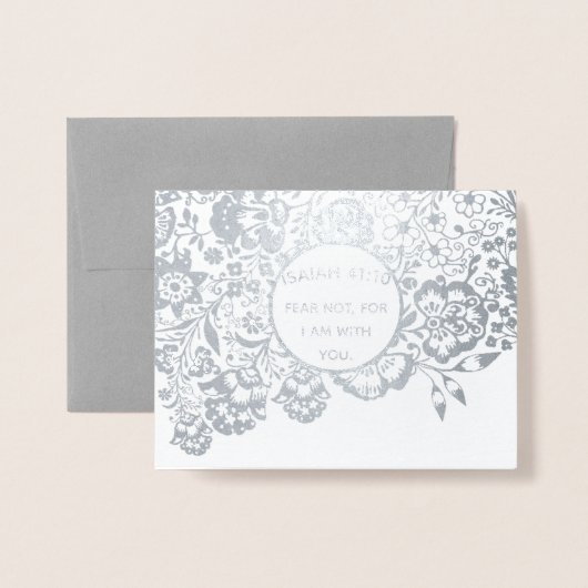 Hale Dusty Blue Religious Christlich Beileid Folienkarte (Vorderseite mit Umschlag)