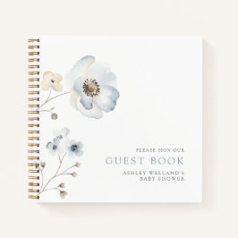Hale Modern Simple Floral Baby Showbook Notizblock