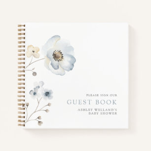Hale Modern Simple Floral Baby Showbook Notizblock