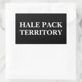 Hale Pack Territory (benutzerdefinierbarer Text un Rechteckiger Aufkleber (Tasche)