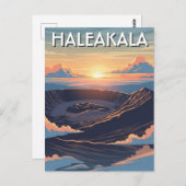 Haleakala Crater Maui Hawaii Travel Postkarte (Vorne/Hinten)