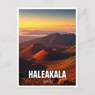 Haleakala Crater Maui Hawaii Travel Postkarte