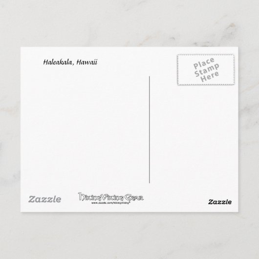 Haleakala, Hawaii Postkarte (Rückseite)