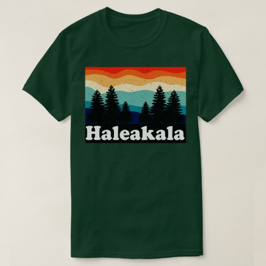 Haleakala Hawaii Retro T-Shirt (Design vorne)
