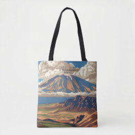 Haleakala Hawaii Vintage Reise Illustration Tasche