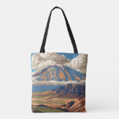 Haleakala Hawaii Vintage Reise Illustration Tasche (Rückseite)