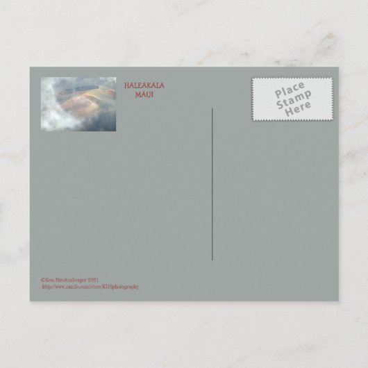 "HALEAKALA IN DER KLOUIS" POSTKARTE (Rückseite)