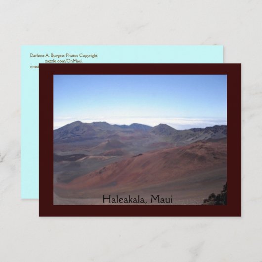 Haleakala, Maui-Postkarte Postkarte (Vorne/Hinten)