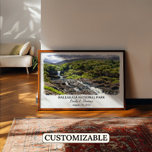 Haleakalā National Park Hawaii Poster, Aquarell, Poster