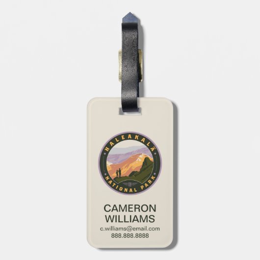 Haleakala-Nationalpark Gepäckanhänger (Rückseite vertikal)