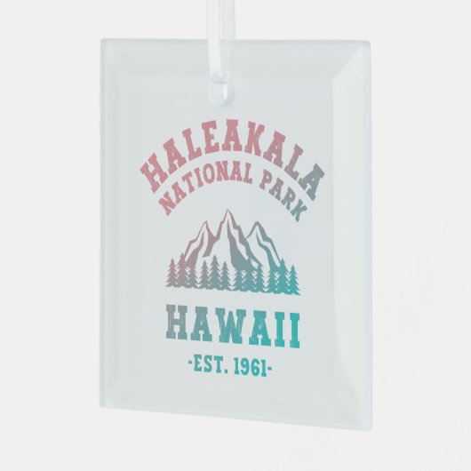 Haleakala Nationalpark Hawaii Gradient Ornament Aus Glas (Vorderseite links)