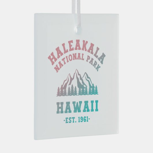 Haleakala Nationalpark Hawaii Gradient Ornament Aus Glas (Vorderseite Rechts)