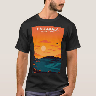 Haleakala Nationalpark Hawaii Reiseplakat T-Shirt