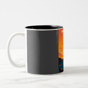 Haleakala Nationalpark Hawaii Reiseplakat Zweifarbige Tasse