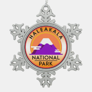 Haleakala-Nationalpark Hawaii Schneeflocken Zinn-Ornament
