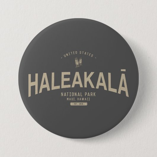 Haleakala Nationalpark Hawaii Urlaub Button (Vorderseite)