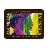 Haleakala Nationalpark Hawaii Vintag gestört Magnet (Horizontal)