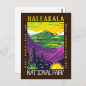 Haleakala Nationalpark Hawaii Vintag gestört Postkarte (Vorne/Hinten)