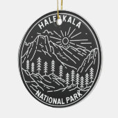Haleakala Nationalpark Hawaii Vintag Monoline Keramik Ornament (Links)