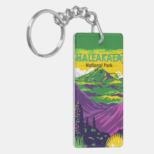 Haleakala Nationalpark Hawaii Vintag Schlüsselanhänger (Vorderseite links)
