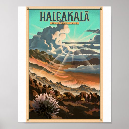 Haleakala Nationalpark Litho Artwork Poster (Vorne)