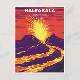 Haleakala-Nationalpark Maui Hawaii Reisenostalgie Postkarte