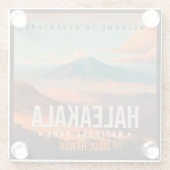 Haleakala Nationalpark Maui Hawaii Vintag Glasuntersetzer (Rückseite)