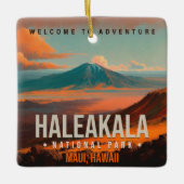 Haleakala Nationalpark Maui Hawaii Vintag Keramikornament (Vorderseite)