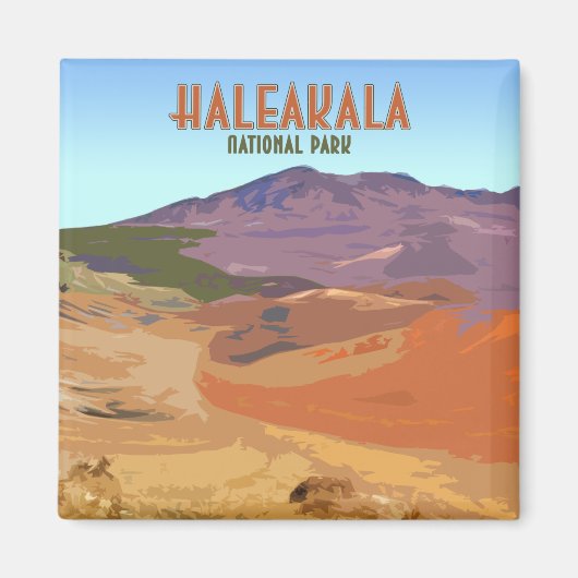 Haleakala Nationalpark Maui Hawaii Vintag Magnet (Vorne)