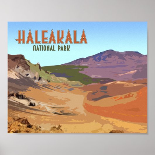 Haleakala Nationalpark Maui Hawaii Vintag Poster (Vorne)