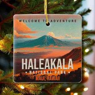 Haleakala Nationalpark Maui Hawaii Vintage Keramikornament