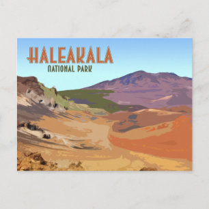 Haleakala Nationalpark Maui Hawaii Vintage Postkarte