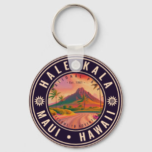 Haleakala Nationalpark Maui Road Vulkan Vintag Schlüsselanhänger