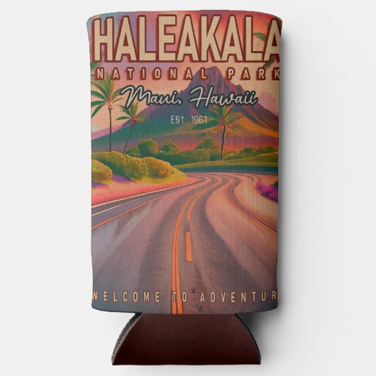Haleakala Nationalpark Maui Road Vulkan Vintag Selters Dosenkühler (Vorderseite)