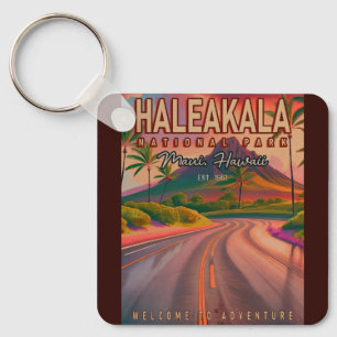 Haleakala-Nationalpark Maui-Straße Vulkan Vintage Schlüsselanhänger