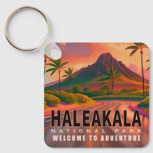 Haleakala-Nationalpark Maui-Straße Vulkan Vintage Schlüsselanhänger