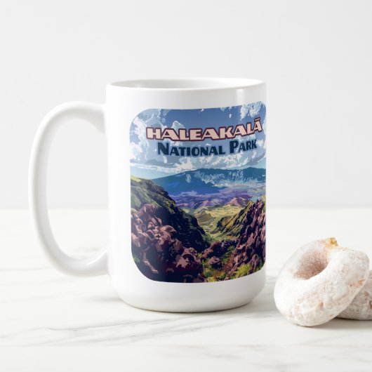 Haleakala Nationalpark Maui Vulkan Hawaii Kaffeetasse (Mit Donut)