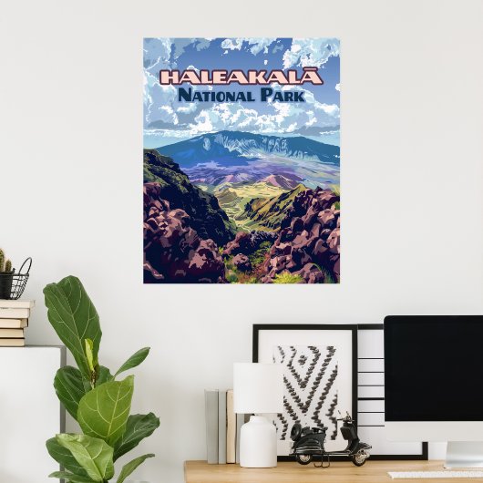 Haleakala Nationalpark Maui Vulkan Hawaii Poster (Heimbüro)