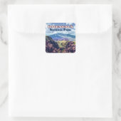 Haleakala Nationalpark Maui Vulkan Hawaii Quadratischer Aufkleber (Tasche)