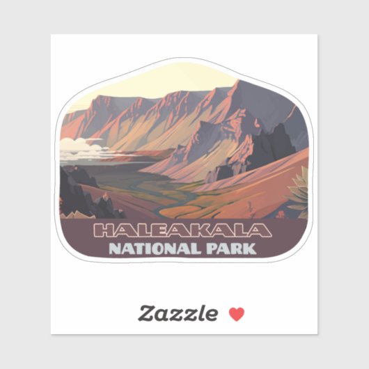 Haleakala Nationalpark Maui Vulkan Krater Aufkleber (Blatt)