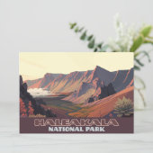 Haleakala Nationalpark Maui Vulkan Krater Einladung (Stehend Vorderseite)