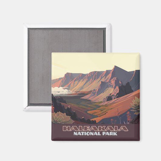 Haleakala Nationalpark Maui Vulkan Krater Magnet (Vorderseite/Rückseite)
